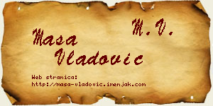 Maša Vladović vizit kartica
